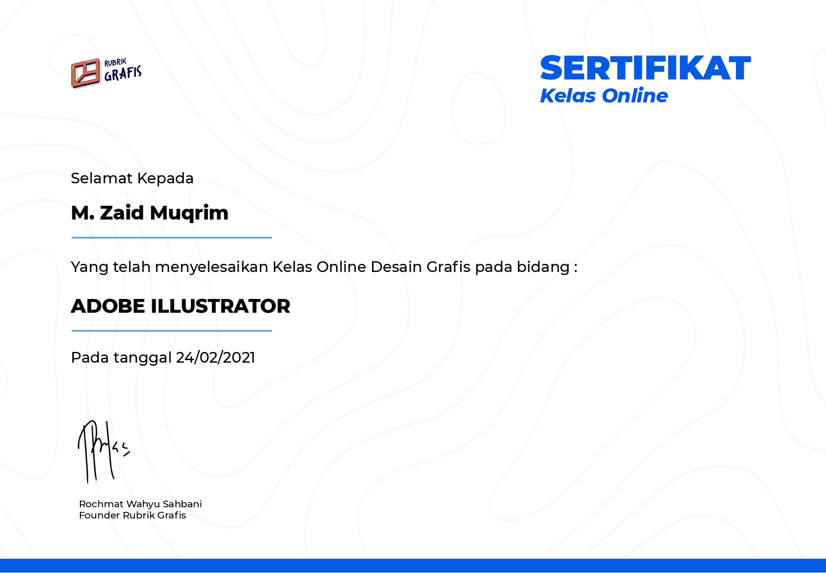 Sertifikat Kelas Adobe Illustrator