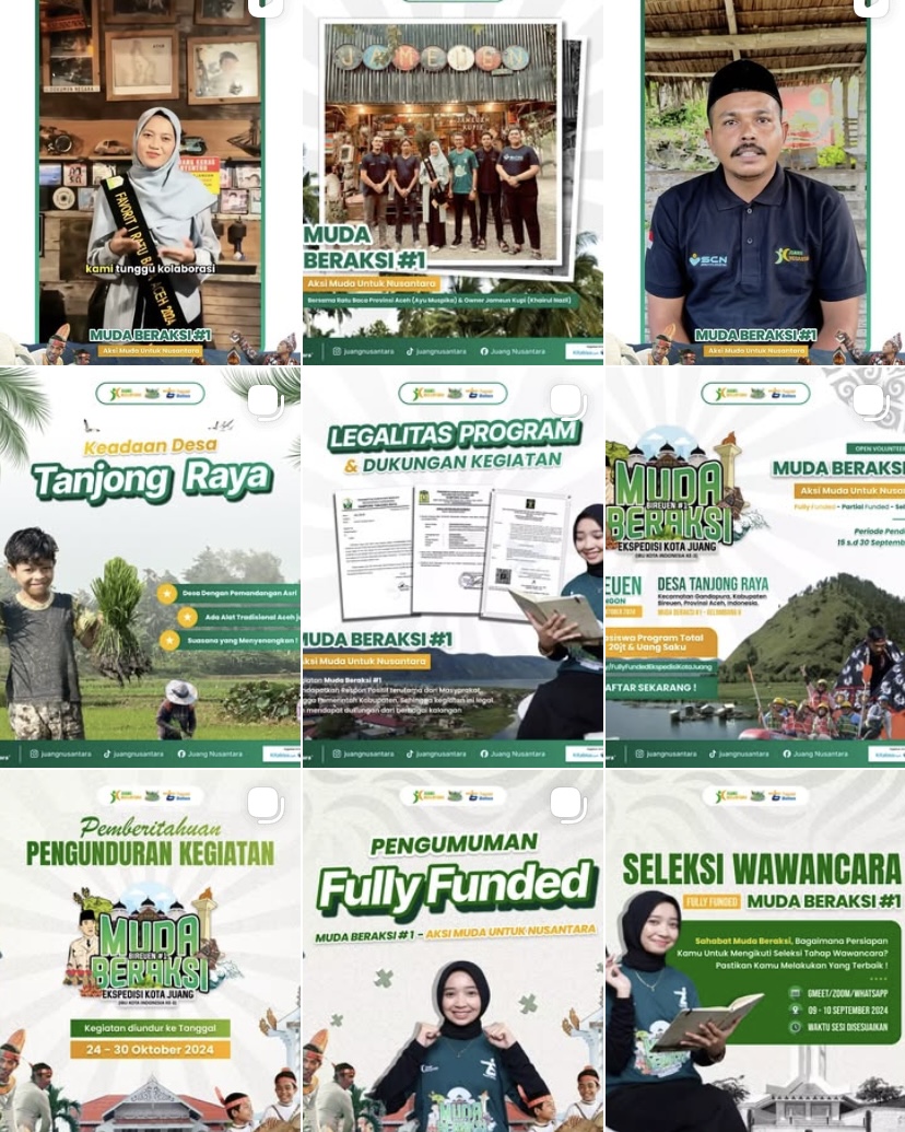 Feed Instagram Juang Nusantara Volunteer