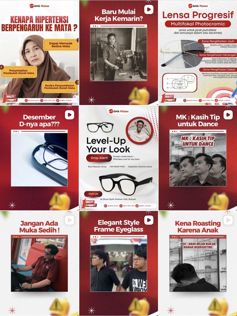 Feed Instagram Optik Malawe